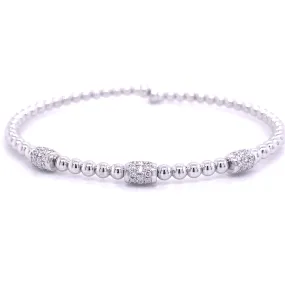 Bremer Jewelry Bangle Diamond Bracelet in 18K White Gold (0.40ctw) Fresh Perspective