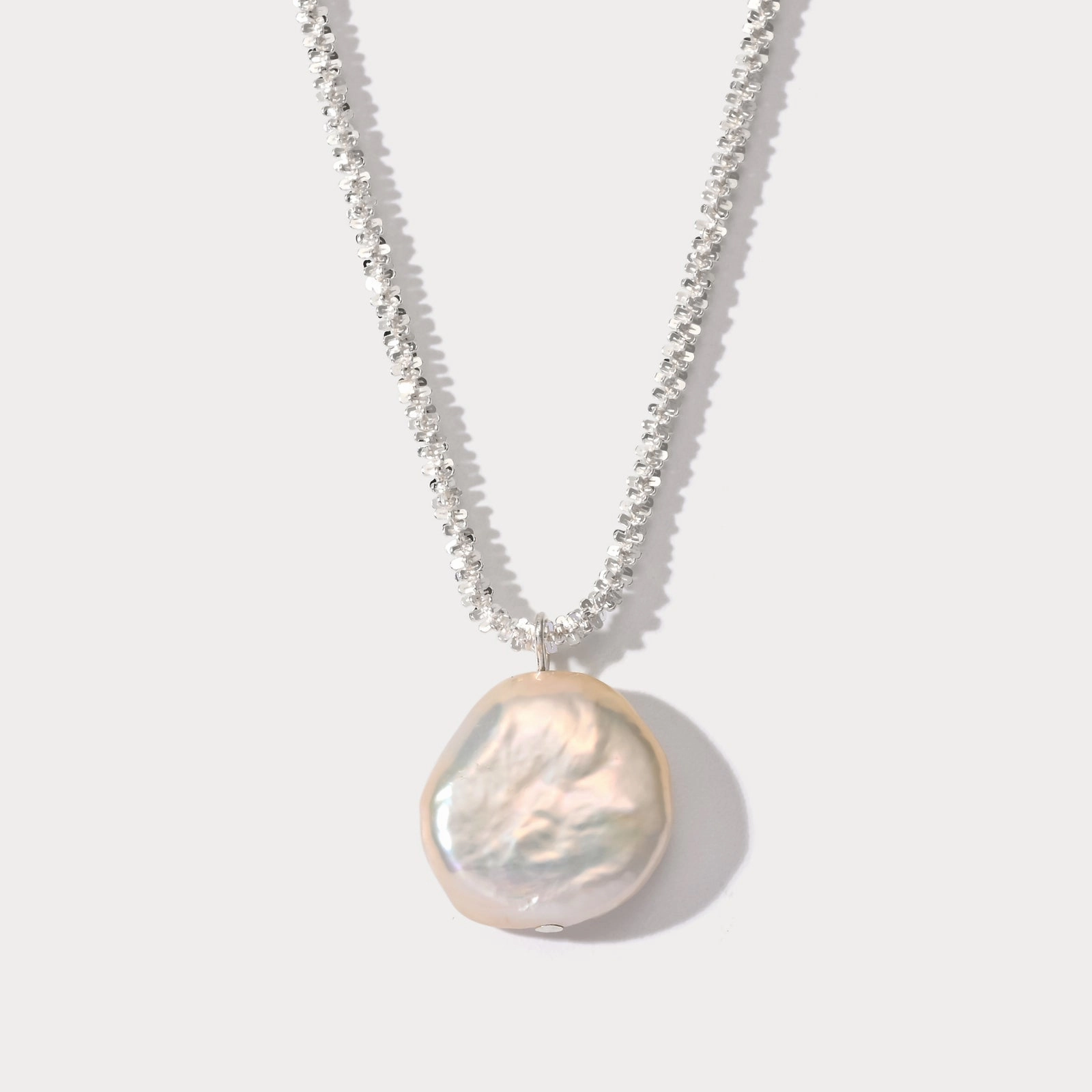 Silver Baroque Pearl Necklace All Day