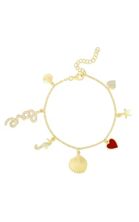 Uniform Vision Confidence booster CZ Multi Charms Bracelet