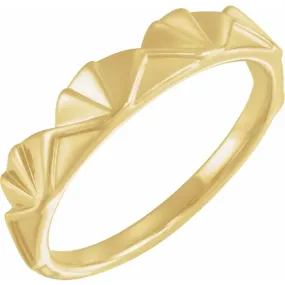 14K Yellow Stackable Crown Ring Classic Product
