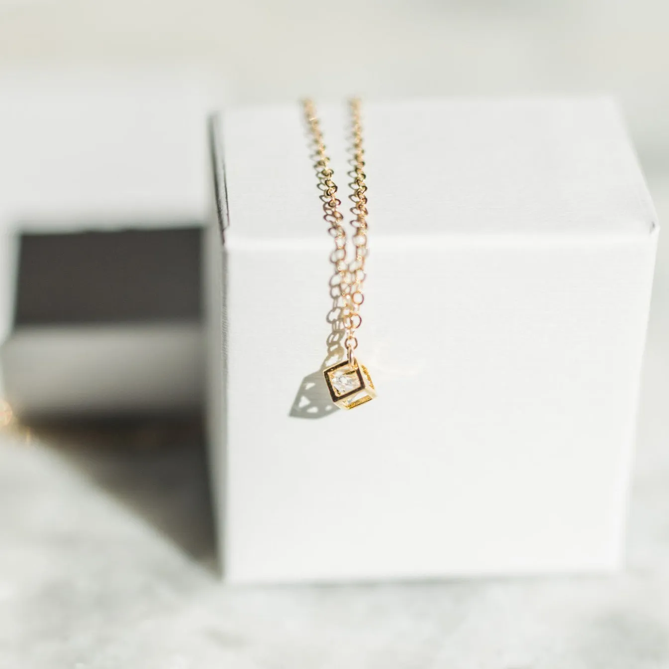 Necklace with Cubic Zirconia Charm Perfect Accessory Decorating Accessory