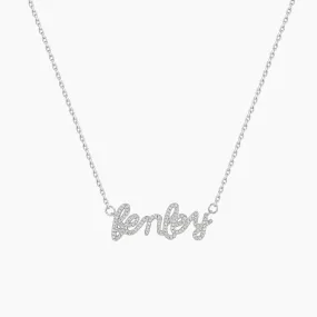 Personalized Cubic Zirconia Name Necklace Nature Lover Delicate Piece