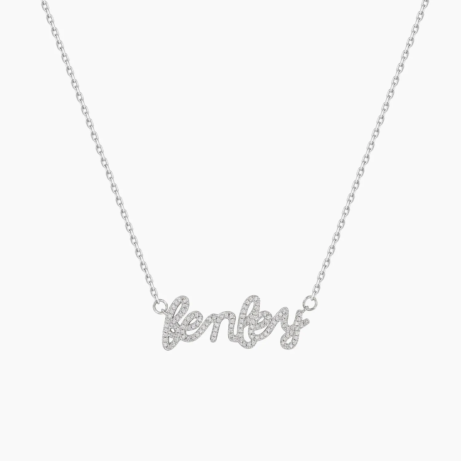 Personalized Cubic Zirconia Name Necklace Nature Lover Delicate Piece