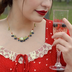 Decorating Accessory Exclusive Gift Blueberry Flower Necklace