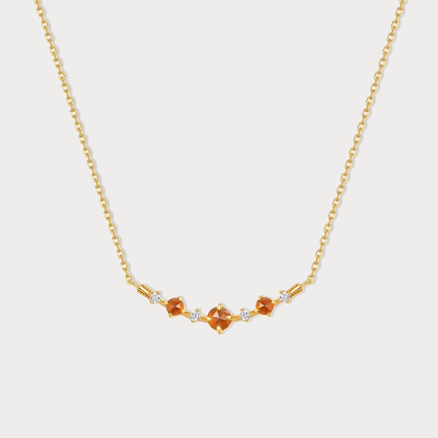 Garnet Smile Necklace Luxury Edge Dusk Style