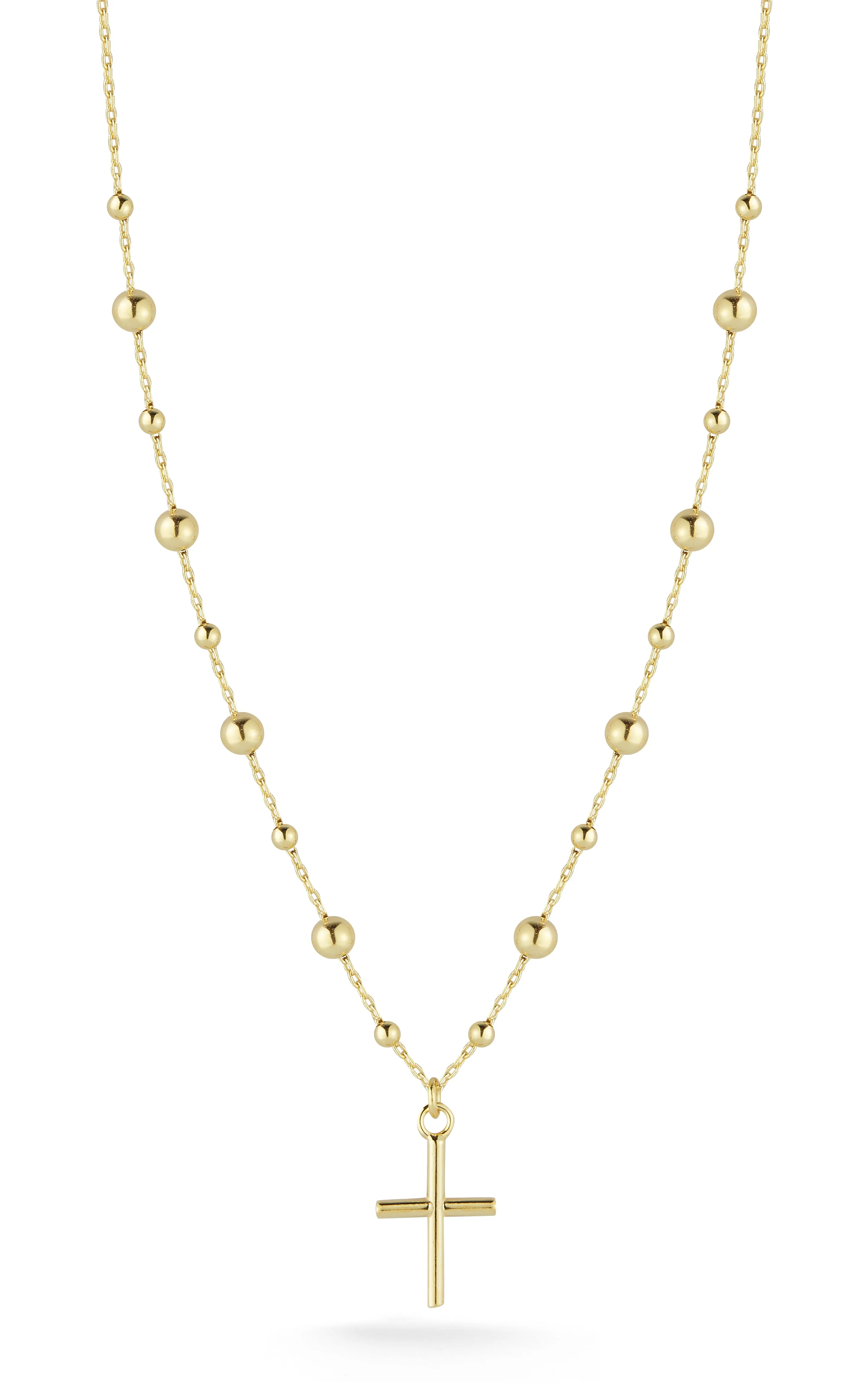Ball Cross Necklace festival look Muted Finish