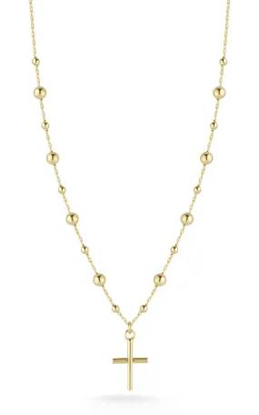 Ball Cross Necklace festival look Muted Finish