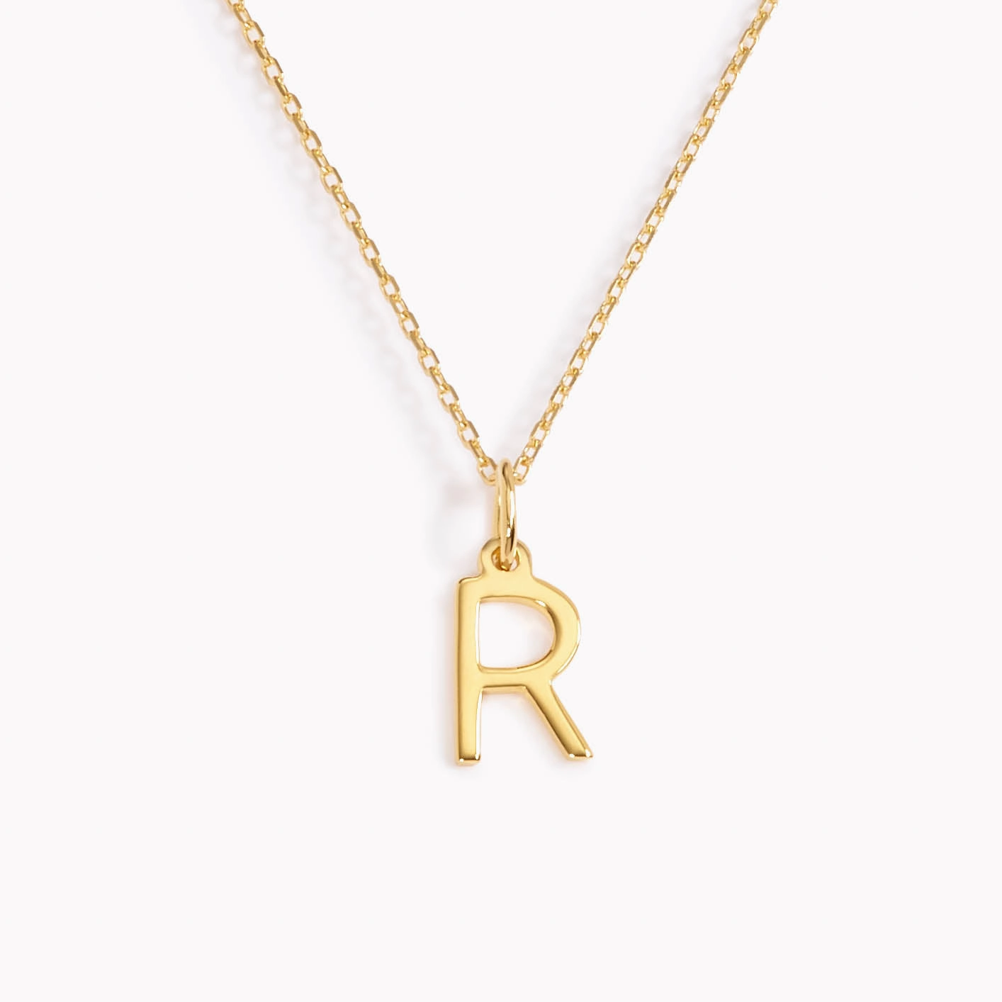 R Necklace / Gold Initial Necklace Trendy Appeal