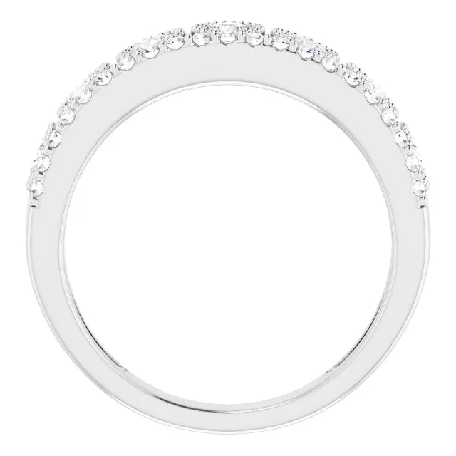 14K White 1 CTW Lab-Grown Diamond Ring Artistic Product