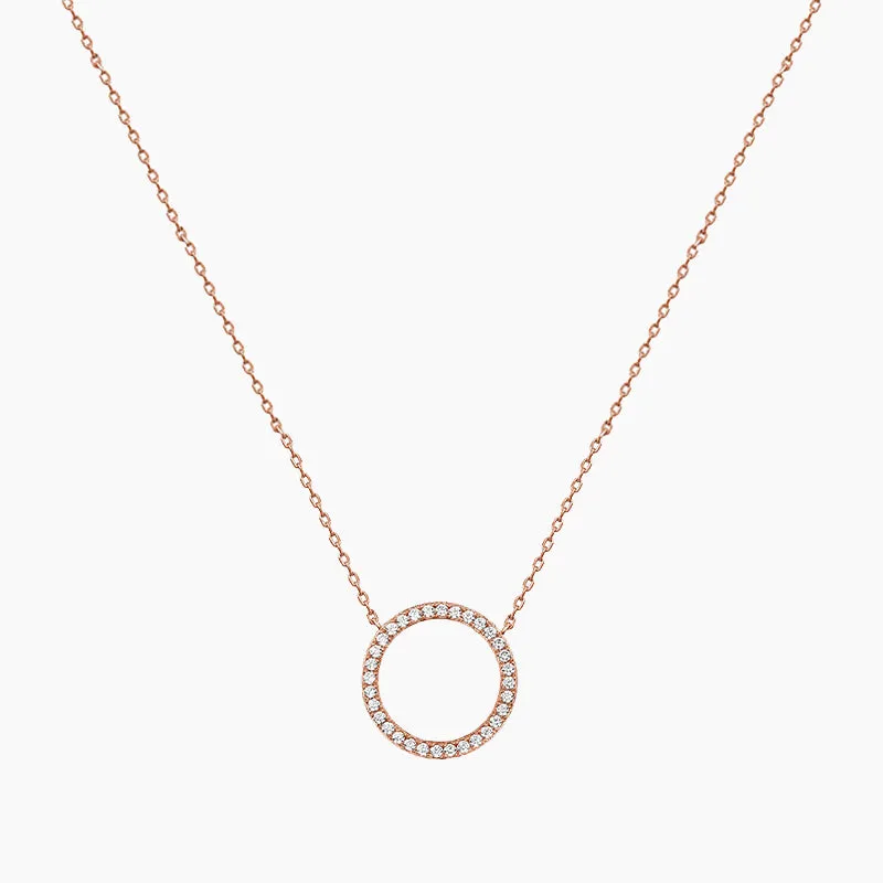 14K Gold Plated Halo Necklace Corporate Adornment All Event