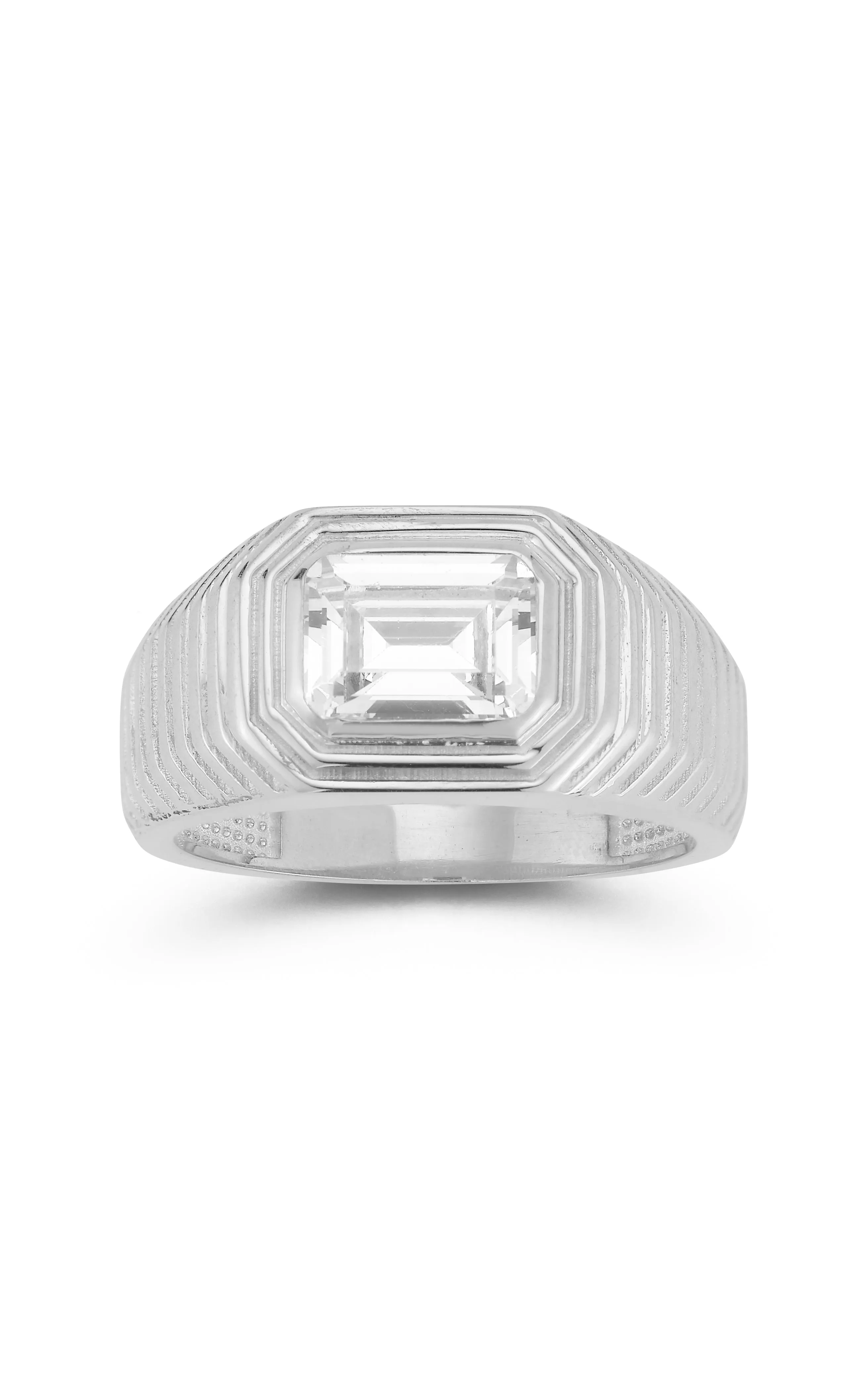 Vintage CZ Ribbed Ring Processed Item