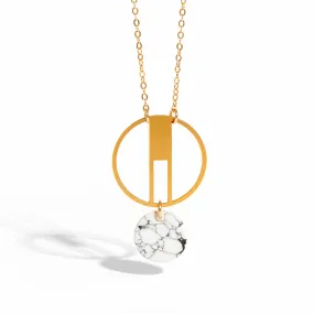 Juno - Round Necklace with White Howlite For Wife
