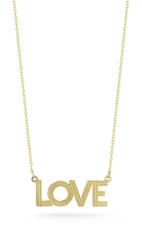 Bold Charm Vintage LOVE Necklace