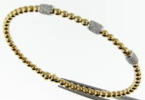 Bremer Jewelry Bangle Diamond Bracelet in 18K Yellow Gold (0.40ctw) Smooth Amalgamations