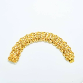 Weekend Accent Timeless Jewelry Look Vintage Fernando Originals Gold Double Chain Bracelet