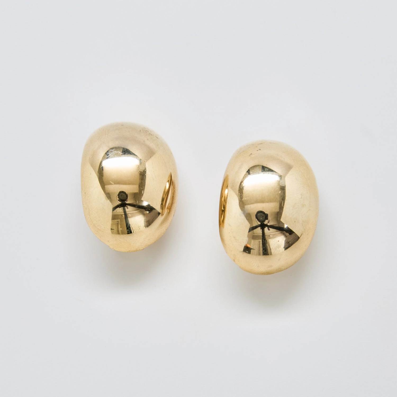Vintage Gold Dome Clip-On Earrings Golden Hour