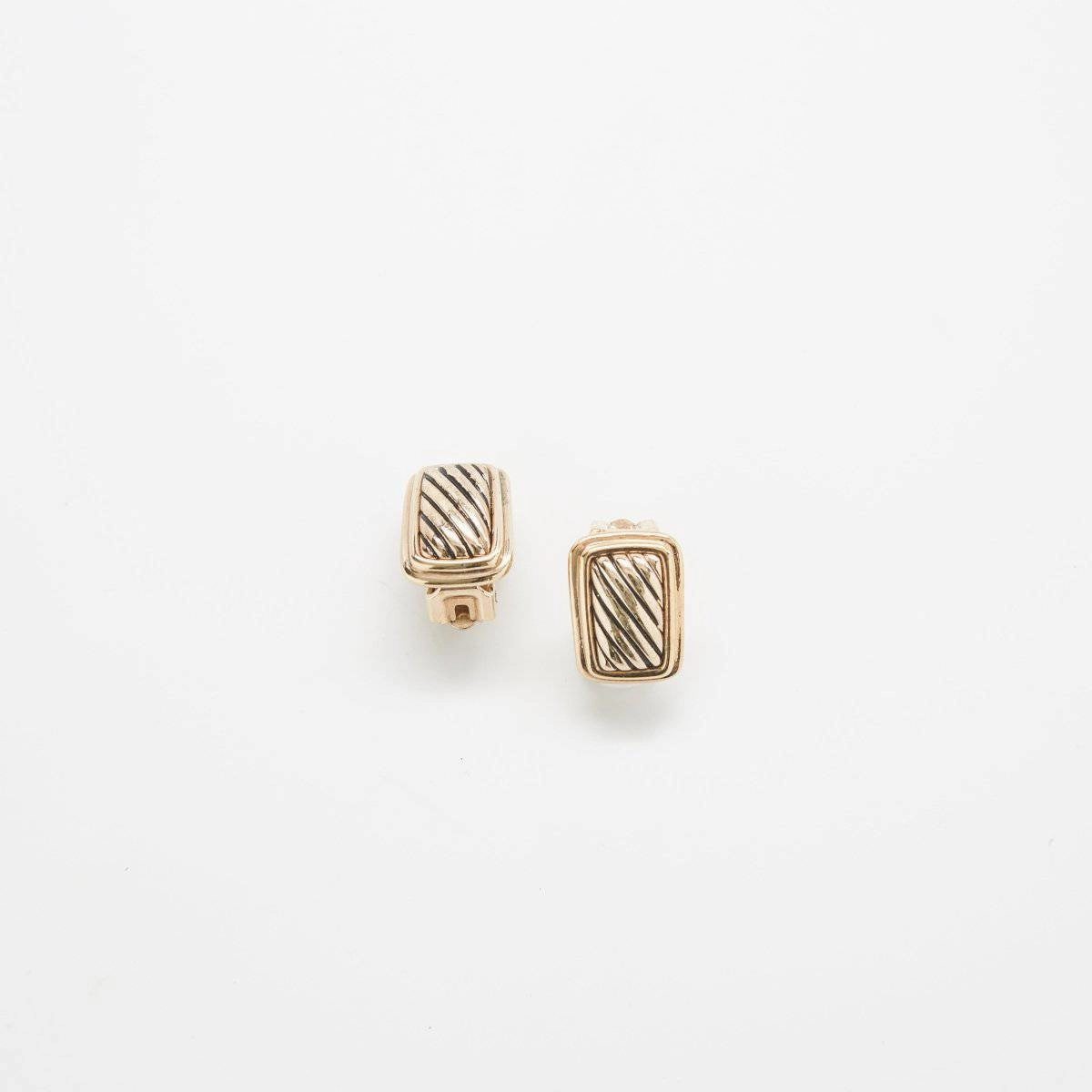 Glamour Appeal youth choice Vintage Gold Rectangle Earrings