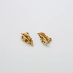 Vintage Monet Gold Leaf Earrings Subtle Pop Modern Shape