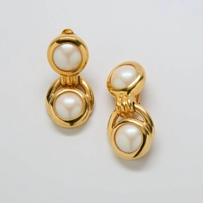 Exquisite finish Radiant Jewelry Vintage Pearl Drop Statement Earrings