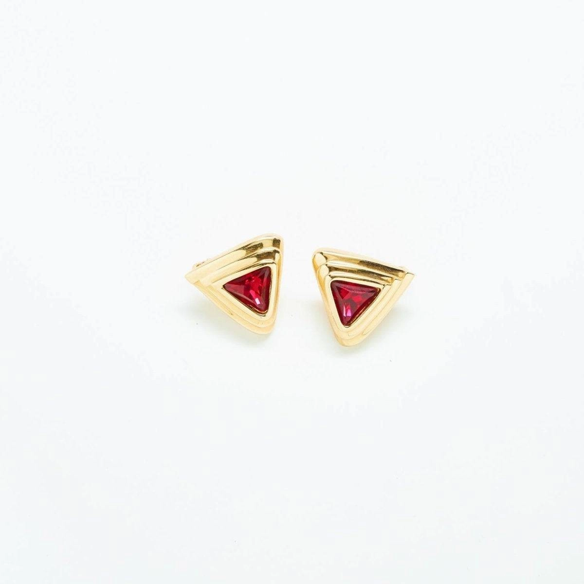 Style Essential Vintage Swarovski Triangle Earrings