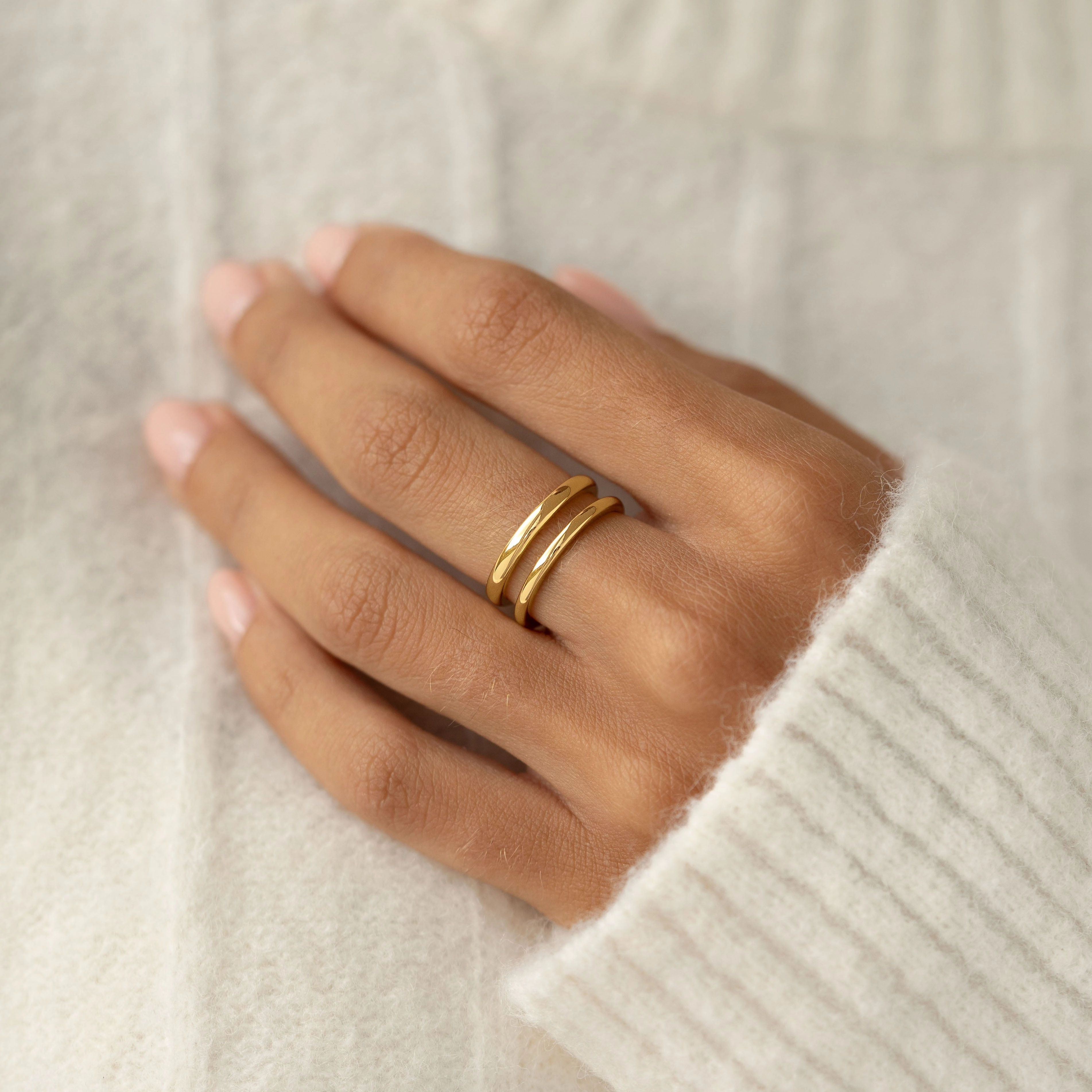 Gold Double Band Ring - Kaija Iconic Feature