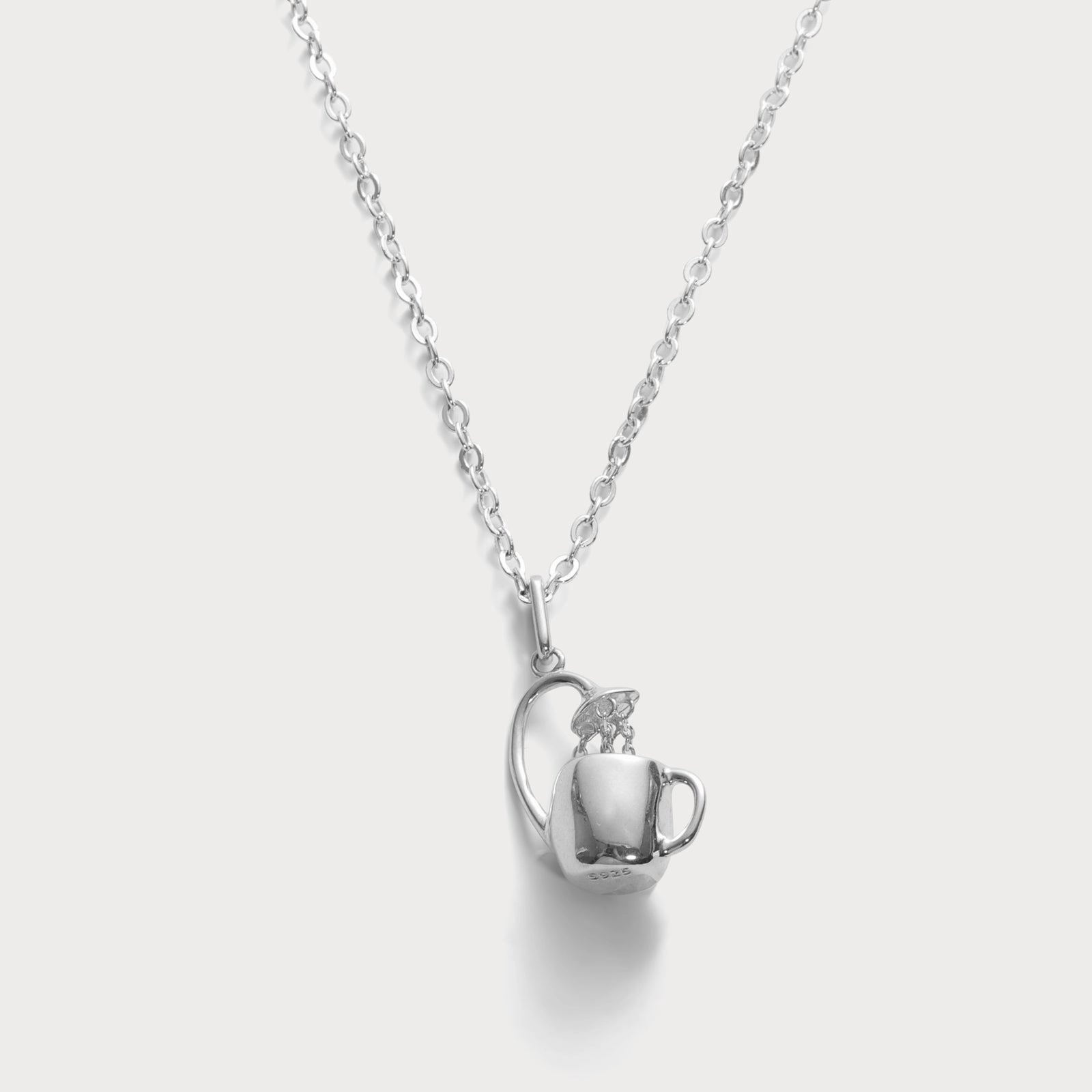 Silver Watering Can Necklace Starry Night