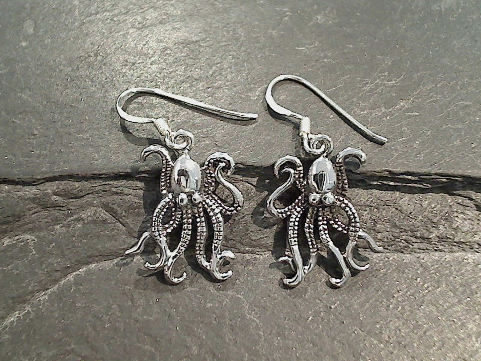 Sterling Silver Octopus Earrings Creative Ornament