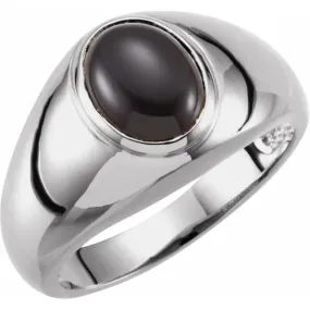 Timeless Jewelry 14K White Onyx Bezel-Set Ring