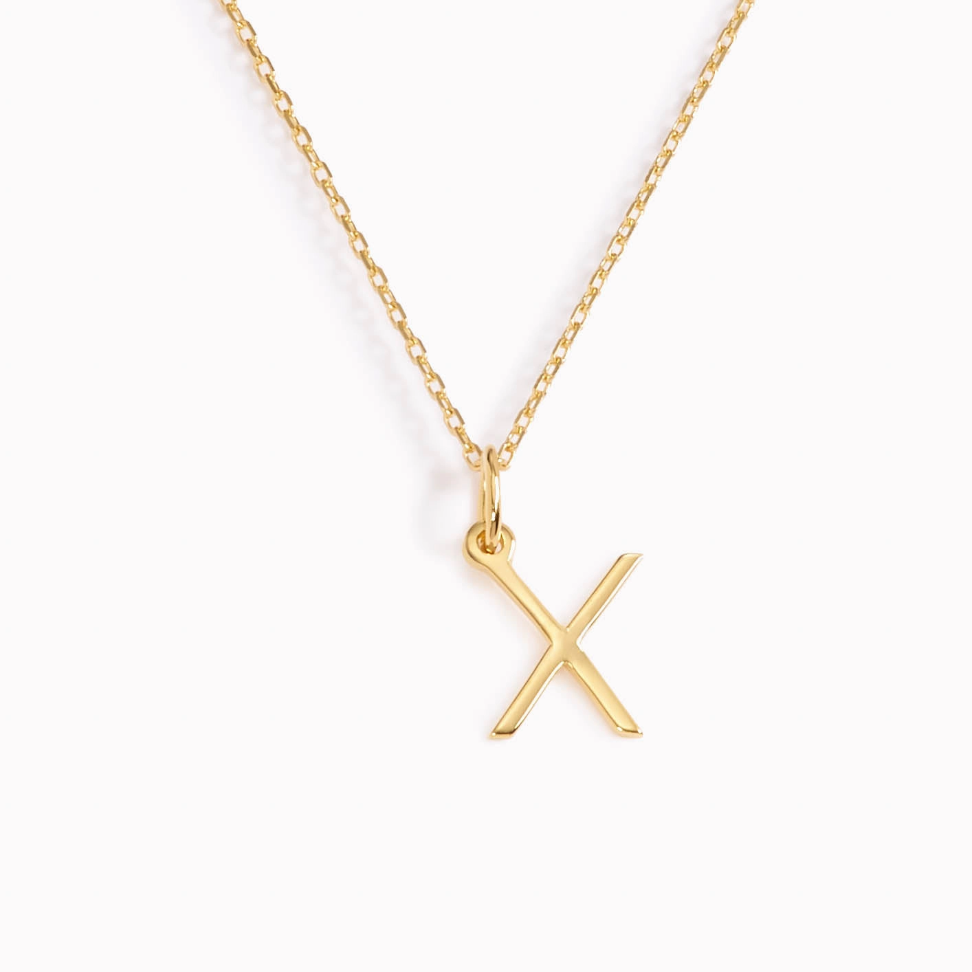 X Necklace / Gold Initial Necklace Layered Design Sophisticated Jewelry Pieces